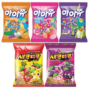 크라운 마이쮸 284g(포도사과 딸기복숭아 오렌지요거트) / 새콤달콤 200g(딸기&포도) 기획상품, 1개, 1252g