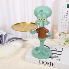 스폰지밥 징징이 사이드 테이블 미니 트레이 현관 거실, 징징이트레이(33cm)