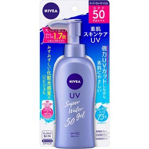 카오 니베아 UV 워터 젤 펌프 140g SPF50 PA +++ [자외선 차단제 얼굴 바디용], 1개