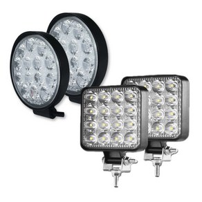 12V 24V 미니 48W LED 집어등 써치 차량 캠핑 차박 낚시 해루질, 48W급 16LED-백광, 1개