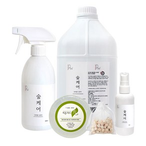 숲케어 피톤치드 스프레이 500ml+리필 4L+휴대용 100ml+편백큐브+피톤치드비누, 1개