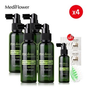 메디플라워 에트투스 아로마 그린 탈모 헤어 토닉 100ml 4+1+헤어팩샘플10매+두피마사지기