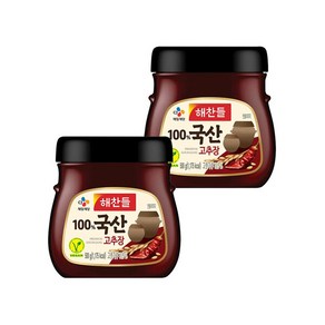 해찬들 100% 국산 고추장 500g x2개, 2개