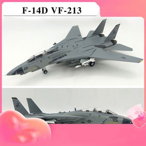 미 해군 F-14D 캣츠 VF-213 흑사자 F14 완제품 모델 1/72, 26.5*27.1*6.8cm, 1개