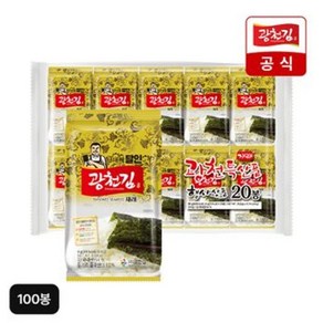 3대째 달인 광천김 재래도시락김 4gX20봉X5팩(총 100봉)[34622743], 5개, 80g