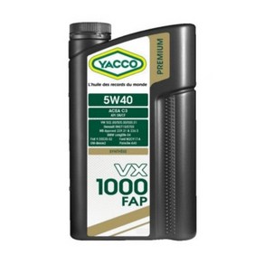 야코 VX1000 FAP 5W40 프리미엄 엔진오일 가솔린 디젤 공용 마모방지 수명연장 프랑스 직수 1L