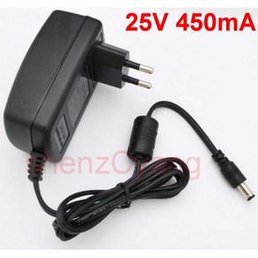 진공 청소기용 어댑터 25V 450mA AC 100V-240V 0.6A 50Hz 60Hz DC 25V-450mA FC6331 FC6333 FC6402 1 개, 1) EU plug, 1개