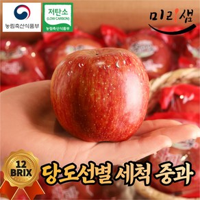 [꼬마 아닌 중과] 2024 햇사과 미리샘 12bix 당도선별 세척사과 경북, 1개, 3kg