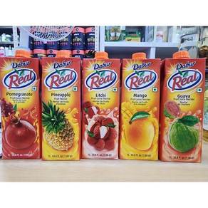 DABUR Real Nectar Juice 1L 리얼 넥타 주스 5종 set 구매시 하이드로젠 수소치약 증정