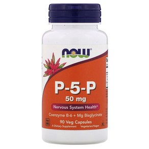 나우푸드 P-5-P 50mg 코엔자임 B-6 + Mg 비스글리시네이트 베지 캡슐, 1개, 90개입, 2kg