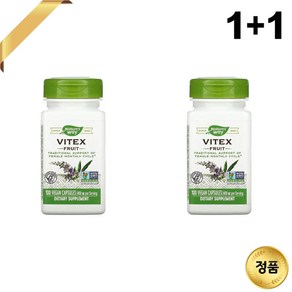 1+1 네이처스웨이 바이텍스 열매 추출물 400mg 100 베지 캡슐 체이스트베리 비건, 2개, 100정