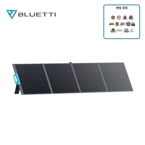 BLUETTI 블루에티 PV200태양광 패널 200W 휴대용 블루에티 sola panel 캠핑용 접이식 솔라 패널 차량용 야외용 방수 전지판, 1개, BLACK