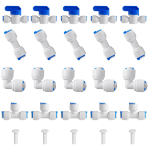 프롬더핸드 정수기 설치 피팅 밸브 6mm 부품, 1세트, 악세사리