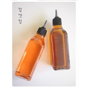 사각 뾰족캡용기 블랙캡 화이트캡 250ml [흐르지 않는 기름병!!!] 케찹통 소스통 오일병 참기름병 냉장고정리 소스정리용기, 화이트250ml, 1개