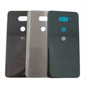 LG V30 후면글래스 뒷유리 뒷면 백커버 배터리커버 휴대폰수리부품 교체용 자가수리, 1개, 실버-배터리미포함-