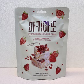 마키아또 누가 캔디 딸기 쫀득쫀득, 1개, 80g