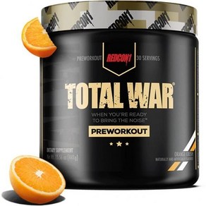 REDCON1 Total War Preworkout - 녹차 주니퍼 및 베타 알라닌에서 추출한 카페인 320mg 함유 펌프 에너지 + 지구력을 증가시키는 아미노산을 사용한 사전