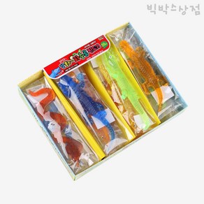 잘붙는 파충류 찐드기 20개입 (BOX) 찰싹붙는 찐득이 끈끈이 촉감놀이 동물장난감 말랑이, 1개