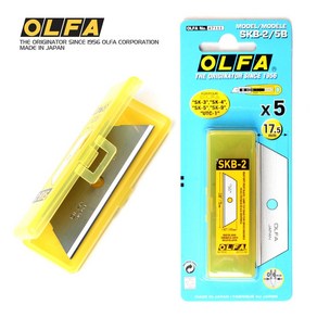 OLFA 교환칼날 SKB-2/5B 17.5mm 골판지 포장재 커터날 교환날