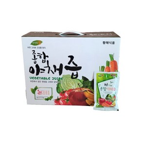 황해식품 자연속애 갈아만든 종합야채즙 100ml X 50포, 5L, 1박스