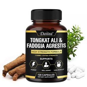 Fadogia Agestis 600mg 및 Tongkat Ali 500mg 보충제는 신체 활동을 지원하고 잠재력을 발휘하며 전반적인 건강을 향상시킵니다., 60캡슐, 1개, 60정