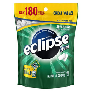 Eclipse Speamint Sugafee Gum 이클립스 스피아민트 무설탕 미국껌 180개(1팩), 1박스