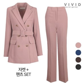 [비비드 시크릿가너] VIVID SET 여성 더블자켓+부츠컷팬츠 가을겨울세트