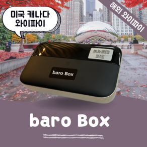 미국 캐나다 포켓 와이파이 무제한 데이터 바로박스 Bao Box /해외 WIFI 에그 SKT로밍부스 공항수령반납, 인천공항 2터미널 -T2, 1개