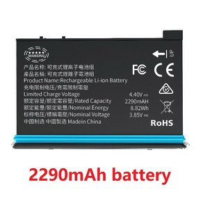 CYNOVA 배터리 및 고속 충전기 허브 인스타 360 X4 용 2290mAh 대용량 배터리 인스타 360 ONE X 4 전원 액세서리, 2) 1 pc, 1개