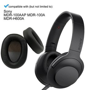 국내배송 소니 MDR-100A MDR-H600A MDR-100AAP 이어패드 이어 쿠션 커버 패드 가죽 헤드폰 헤드셋 교체 스펀지 교체용 호환 캡