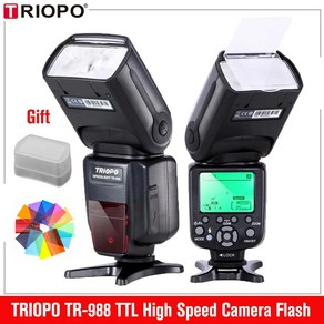 TRIOPO TTL HSS 고속 동기화 카메라 스피드라이트 플래시 캐논 및 니콘 6D 60D 550D 600D D800 D700 디지털 SLR 카메라용 TR988, 1)TRIOPO TR-988, 1개