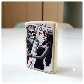 정품 지포라이터 49942 SKULL KING QUEEN BEAUTY 지포 라이타 zippo 지프라이터 지퍼라이터