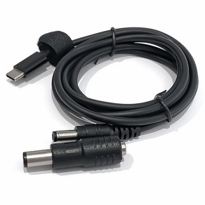 USB C타입 to DC 외구경 7.4mm 내구경 5.0mm 케이블 변환 내외 5.5mm 2.1mm HP DELL 델 노트북 65W PD충전 지원 공유기 모바일기기, 1개