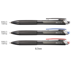 펜코리아(디오피스) 모나미 FX제타 0.7 흑. 청. 적, 1개, 적색