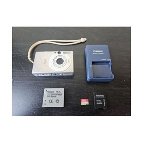 캐논 파워샷 IXUS 70 7.1MP 디지털 카메라 실버 충전기 및 배터리 리드, 1개