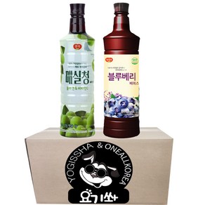 [요기쏴] 광야식품 매실청 베이스 970ml 블루베리 베이스 970ml