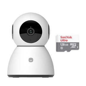 헤이홈 IoT 스마트 홈카메라 Po 플러스 AI 모션추적 가정용 CCTV, 홈카메라 Po플러스+SD카드128GB, 1개