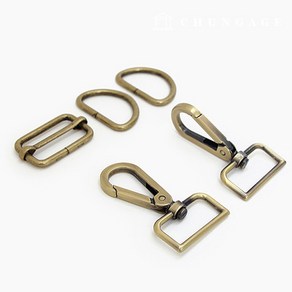 천가게 가방연결고리 세트 30mm 4종, 1개, 앤틱골드