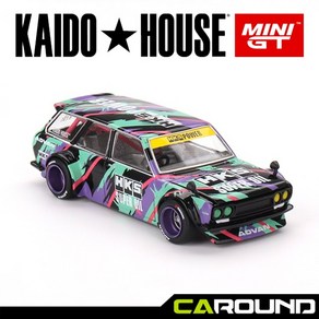 KaidoHouse x 미니지티(KHMG144) 1:64 닷선 카이도 510 웨건 HKS V1, 1개