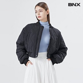 BNX 데일리 퀼팅 투포켓 크롭 집업 점퍼 (BV4JP003L0)