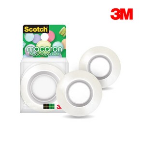 3M 스카치 마카롱 디스펜서 전용 매직테이프 리필18mm X10M (2입), 단품