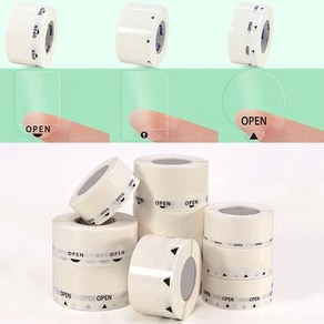 업소 화살표 원형 OPEN 포장스티커 투명롤1000p 배달용기 투명스티커, 35x30mm 원형 OPEN