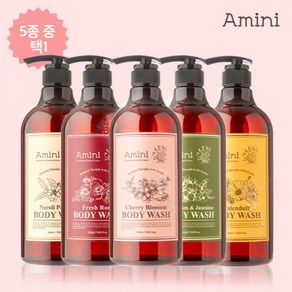 [KT알파쇼핑]총5통! 아미니 플라워 테라피 바디워시 500ml × 5종 구성, 5개