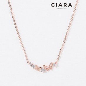 CIARA 14K Vaenna 버터플라이 큐티스톤 목걸이(GoldPlated)