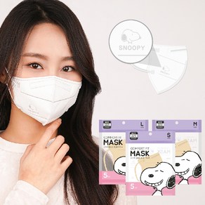 스누피마스크 컬러 새부리형마스크 30매 대형 중형 소형, 베이지 30매