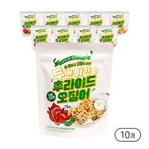 연두 두번 튀긴 후라이드 오징어 청양고추맛, 50g, 10개