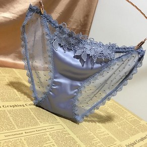 여성용 새틴 레이스 팬티 입체 자수 펀칭 헴팬티 Women's Underpants 뉴타임즈 N535H567