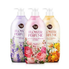 샤워메이트 퍼퓸 바디워시 900ml 로즈+라벤더+자스민, 모든피부, 1세트, 2700ml