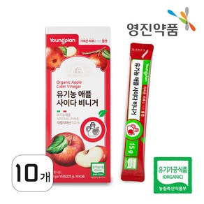 영진약품 유기농 애사비 애플사이다비니거 애사비효능 사과식초, 10개, 15g