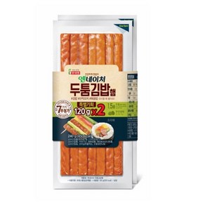 롯데 엔네이처 두툼김밥햄 120g+120g, 3개, 240g